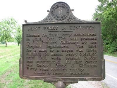 First Ferry in Kentucky Marker image. Click for full size.