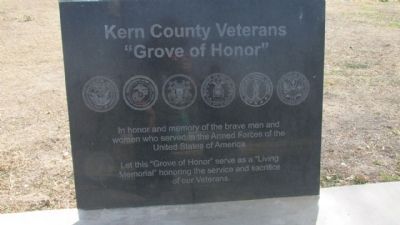 Kern County Veterans Marker image. Click for full size.