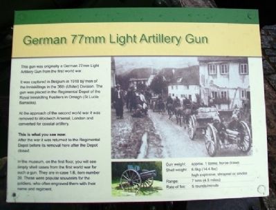 German 77mm Light Artillery Gun Marker image. Click for full size.