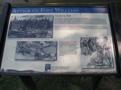 Attack on Fort Williams Marker. Click for full size. Attack on Fort Williams Marker image. Click for full size.