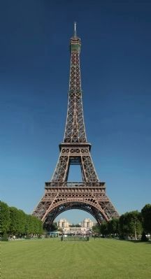 Eiffel Tower, seen from the <i>champ de Mars,</i> Paris, France image. Click for full size.