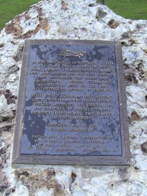 Army Cargo Plane Crash Memorial Marker. Click for full size. Army Cargo Plane Crash Memorial Marker image. Click for full size.