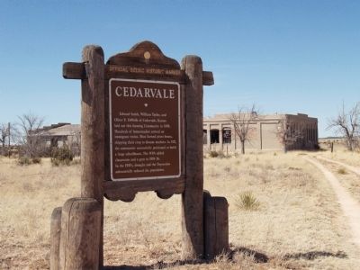 Cedarvale Marker. Click for full size. Cedarvale Marker image. Click for full size.