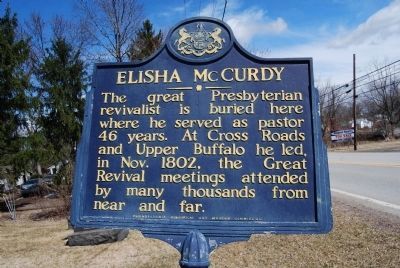 Elisha McCurdy Marker. Click for full size. Elisha McCurdy Marker image. Click for full size.
