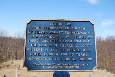 Site of the First Presbyterian Church of Beaver County Pennsylvania Marker image. Click for full size.