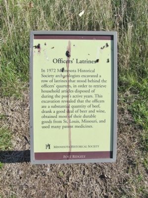 Officers' Latrines Marker image. Click for full size.