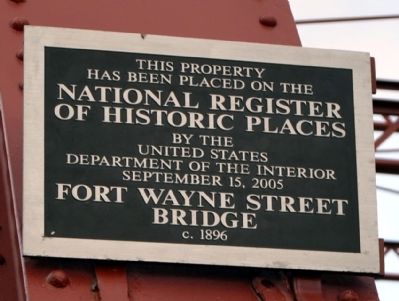 Fort Wayne Street Bridge Marker image. Click for full size.