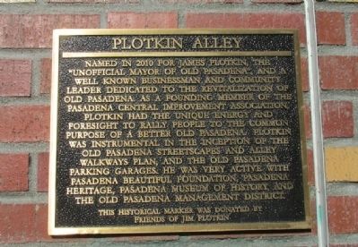 Plotkin Alley Marker image. Click for full size.