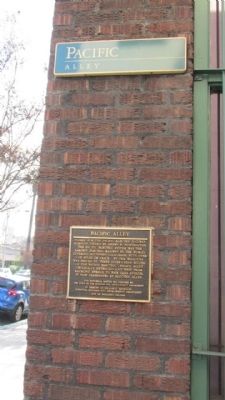 Pacific Alley Marker. Click for full size. Pacific Alley Marker image. Click for full size.