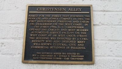 Christensen Alley Marker. Click for full size. Christensen Alley Marker image. Click for full size.