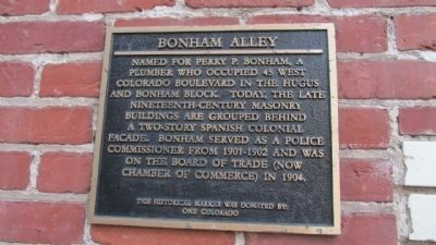 Bonham Alley Marker. Click for full size. Bonham Alley Marker image. Click for full size.
