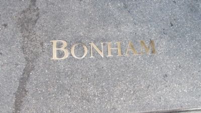 Bonham Alley Marker. Click for full size. Bonham Alley Marker image. Click for full size.
