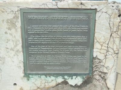 Monroe Street Bridge Marker. Click for full size. Monroe Street Bridge Marker image. Click for full size.