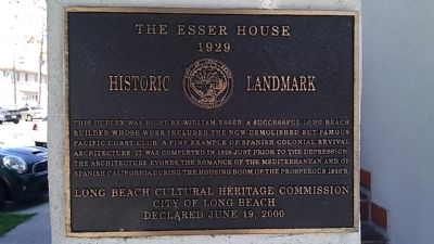 The Esser House Marker image. Click for full size.
