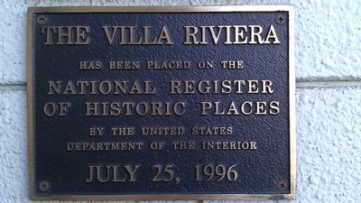 Villa Riviera Marker image. Click for full size.