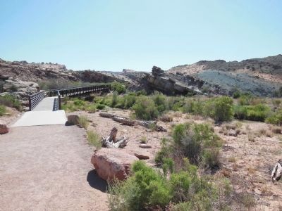 Wolfe Ranch Salt Wash Foot Bridge. Click for full size. Wolfe Ranch Salt Wash Foot Bridge image. Click for full size.