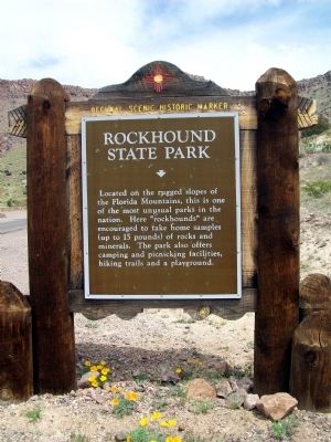 Rockhound State Park Marker. Click for full size. Rockhound State Park Marker image. Click for full size.