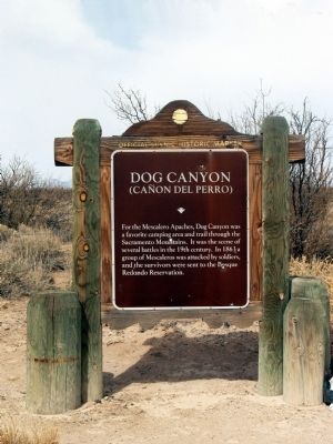 Dog Canyon Marker image. Click for full size.