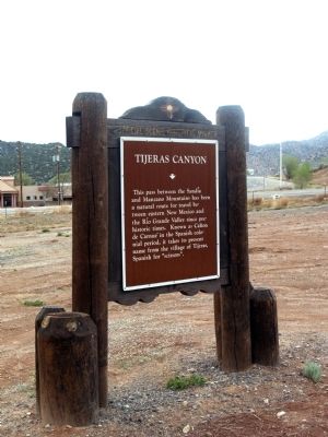 Tijeras Canyon Marker. Click for full size. Tijeras Canyon Marker image. Click for full size.