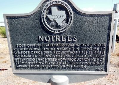Notrees Marker. Click for full size. Notrees Marker image. Click for full size.
