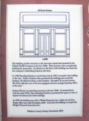 56 Court Avenue Marker. Click for full size. 56 Court Avenue Marker image. Click for full size.