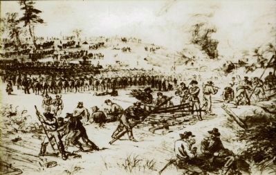 Troops Destroying Railroad Tracks image. Click for full size.