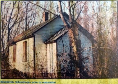 Brookeville Schoolhouse prior to restoration image. Click for full size.