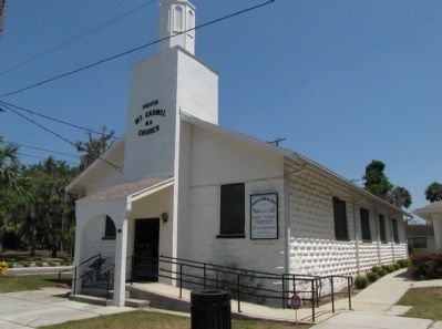 Greater Mount Carmel Baptist Church (<i>southwest corner view</i>). Click for full size. Greater Mount Carmel Baptist Church (<i>southwest corner view</i>) image. Click for full size.