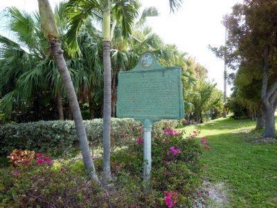 Long Key Fishing Club Marker (<i>obverse wide view </i>) image. Click for full size.