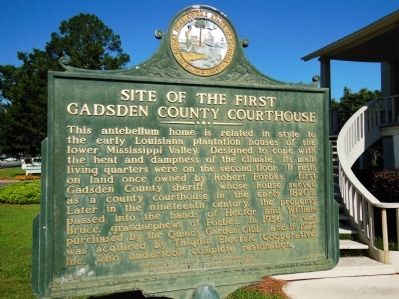 Site of the First Gadsden County Courthouse Marker image. Click for full size.