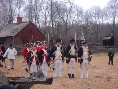 Colonial Soldiers at the Wick Farm Garden. Click for full size. Colonial Soldiers at the Wick Farm Garden image. Click for full size.