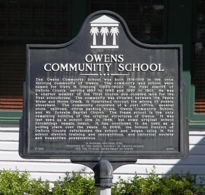 Owens Community School Marker image. Click for full size.
