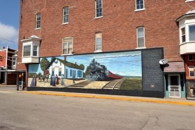 The Ligonier Train Depot Mural image. Click for full size.