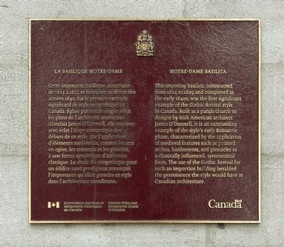 La Basilique Notre-Dame / Notre-Dame Basilica Marker. Click for full size. La Basilique Notre-Dame / Notre-Dame Basilica Marker image. Click for full size.