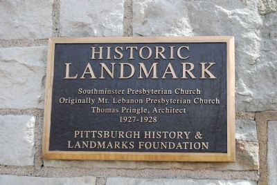 Southminster Presbyterian Church Marker. Click for full size. Southminster Presbyterian Church Marker image. Click for full size.