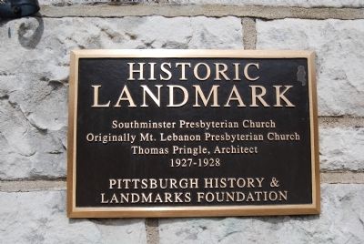 Southminster Presbyterian Church Marker image. Click for full size.