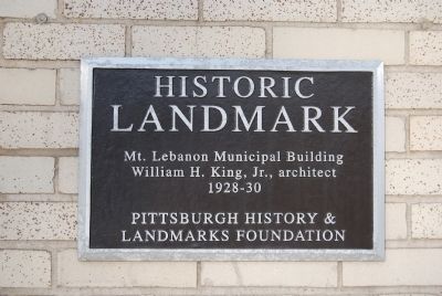 Mt. Lebanon Municipal Building Marker image. Click for more information.