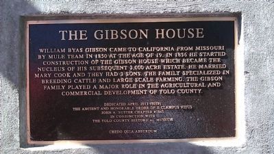The Gibson House Marker image. Click for full size.