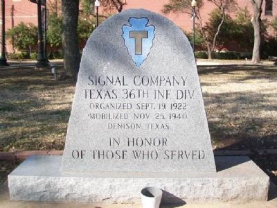 Signal Company Texas 36th Inf. Div. Veterans Memorial image. Click for full size.