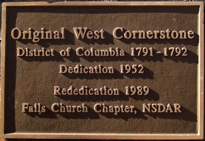 Original West Corner Stone Marker image. Click for full size.