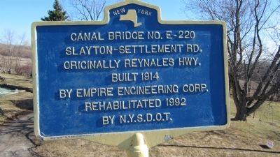Canal Bridge No. E-220 Marker image. Click for full size.
