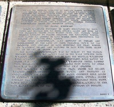 The History of the Wyandot Indian Nation Tablet 3 image. Click for full size.