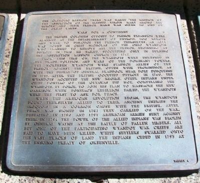 The History of the Wyandot Indian Nation Tablet 4 image. Click for full size.