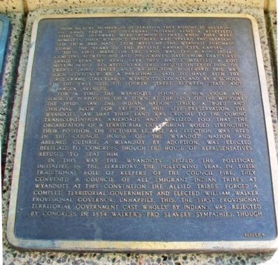 The History of the Wyandot Indian Nation Tablet 8 image. Click for full size.