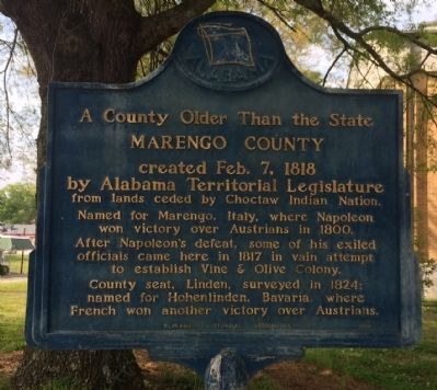 A County Older Than the State, Marengo County Marker image. Click for full size.