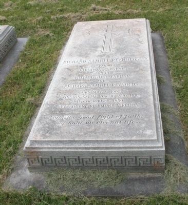 The Gravestone of Richard Samuel Reynolds, Jr. image. Click for full size.