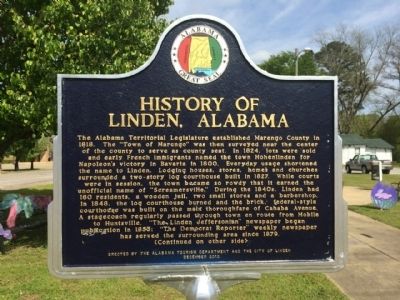 History of Linden Marker image. Click for full size.