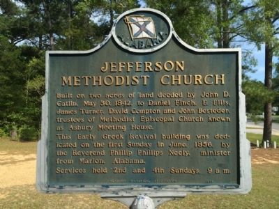 Jefferson Methodist Church Marker image. Click for full size.