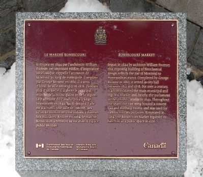 Le March� Bonsecours / Bonsecours Market Marker image. Click for full size.