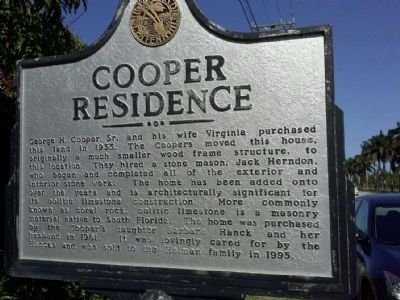 Cooper Residence Marker image. Click for full size.